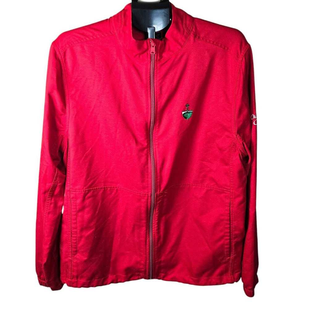 Greg Norman Jacket Large Red Windbreaker Golf Full Zip